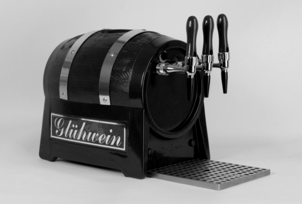 Getränkedurchlauferhitzer 3-leitig 9 KW mit selbstansaugenden Pumpen, Fassform